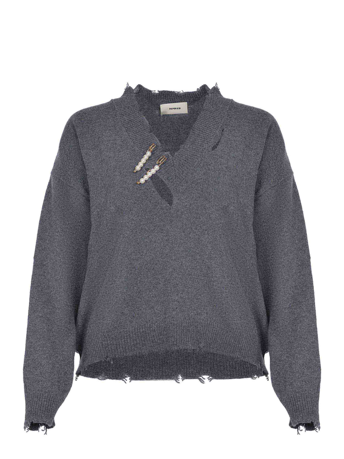 A PAPER KID Sweaters F5PKWOJP087 100 Grey