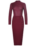 SELF-PORTRAIT Dresses PF25-080M BURGUNDY Burgundy
