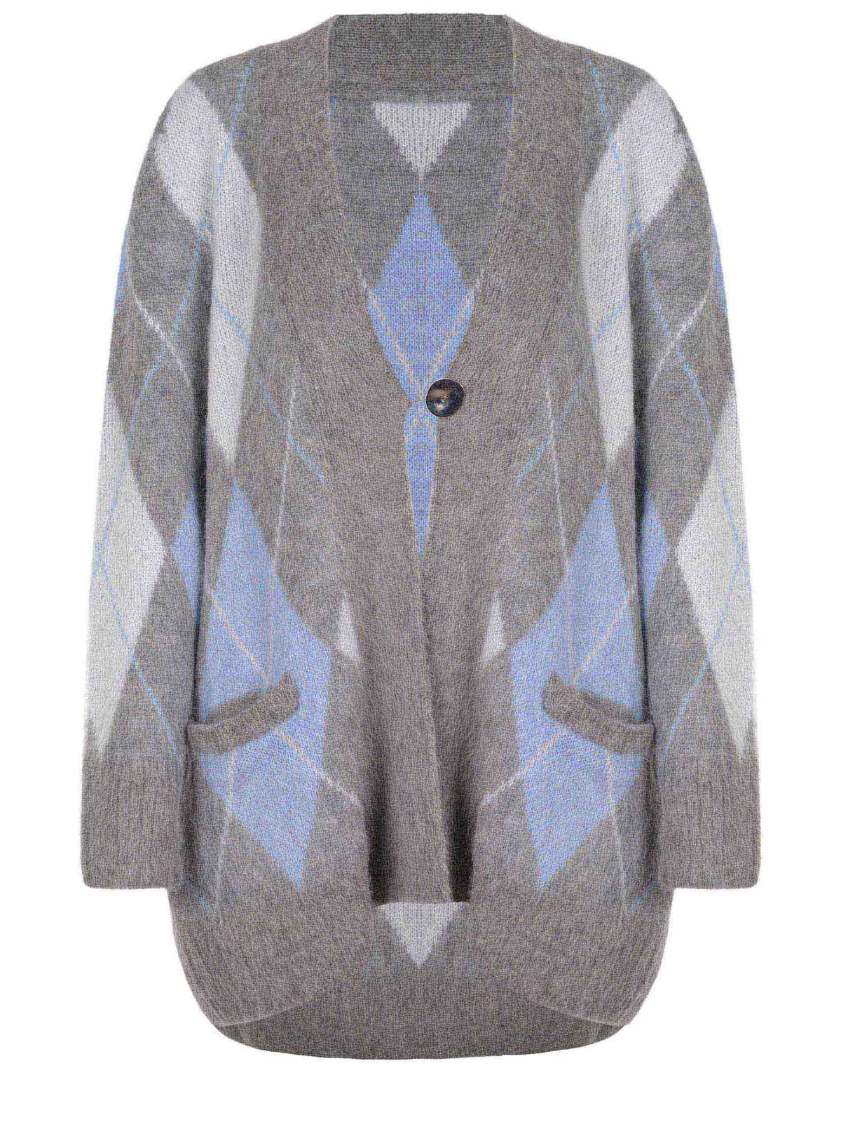 SOLOTRE Cardigan M3F0058 FV415 Grey