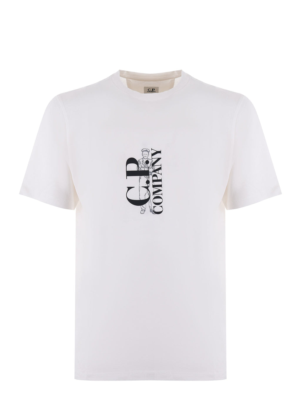 C.P. COMPANY T-shirt CMTS139A 5100W-103 Milk White