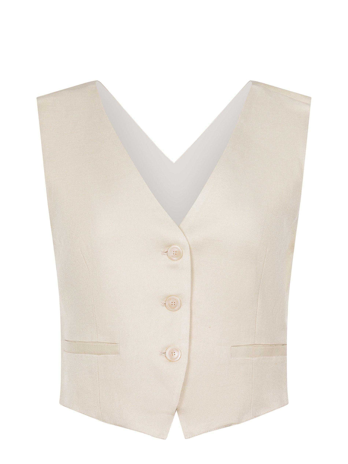 DONDUP Vest DJ676IF0041D XXX-004 Cream
