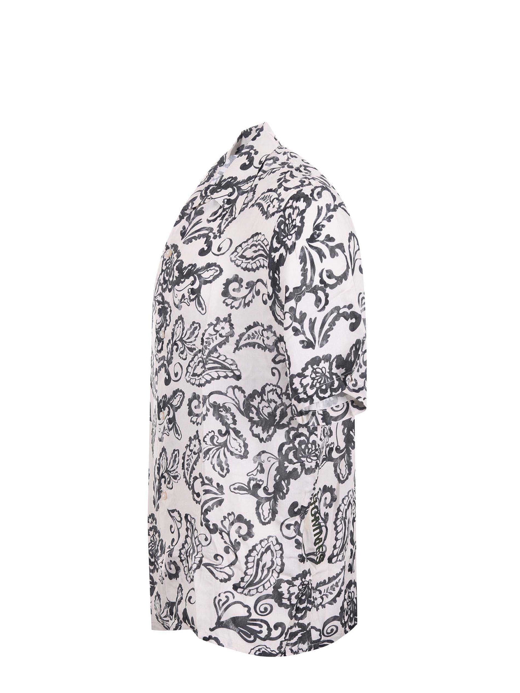 LES HOMMES Shirts L05016 PATTERN Ivory/black