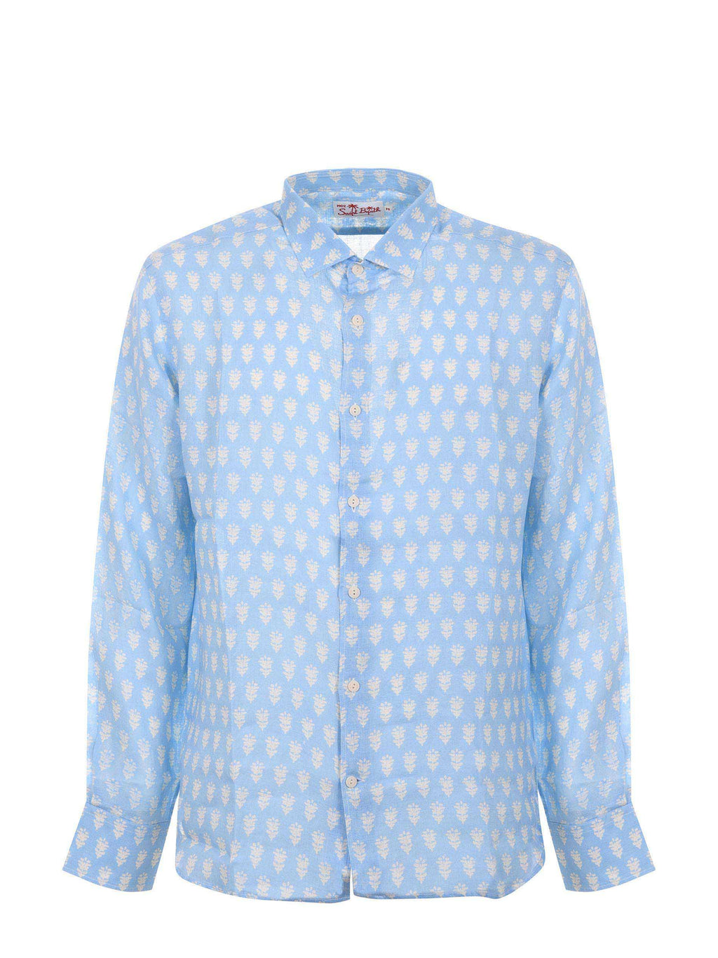 MC2 SAINT BARTH Shirts PAMP001 01129H Blue/Ivory