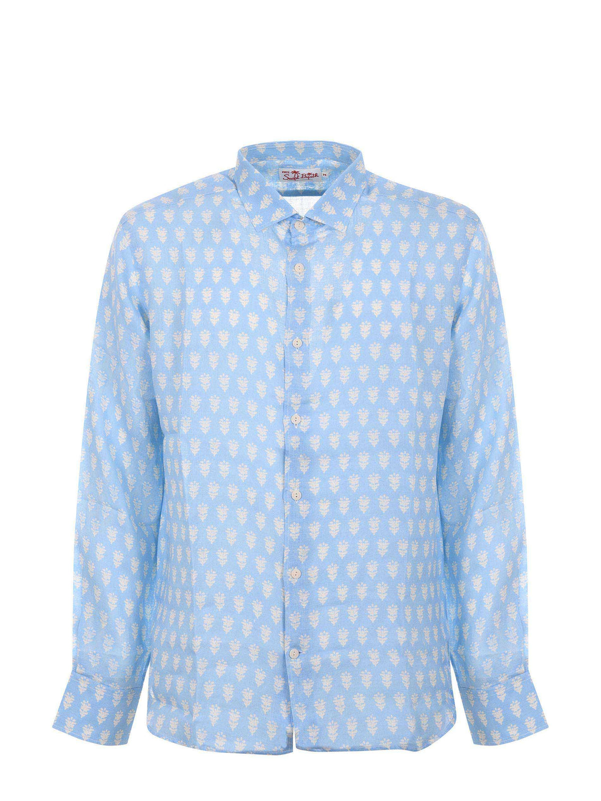 MC2 SAINT BARTH Shirts PAMP001 01129H Blue/Ivory