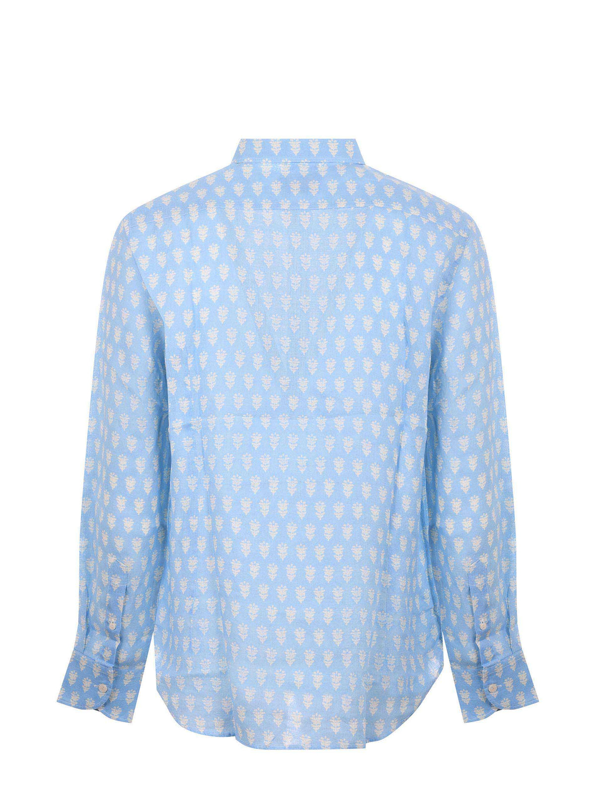 MC2 SAINT BARTH Shirts PAMP001 01129H Blue/Ivory