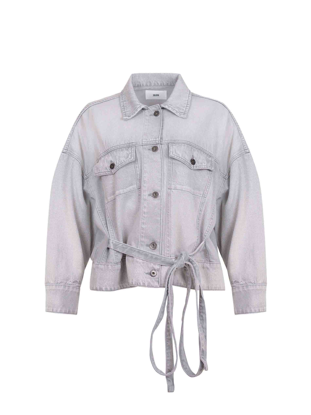 SOLOTRE Jackets M1D0185 GREY DENIM Grey denim