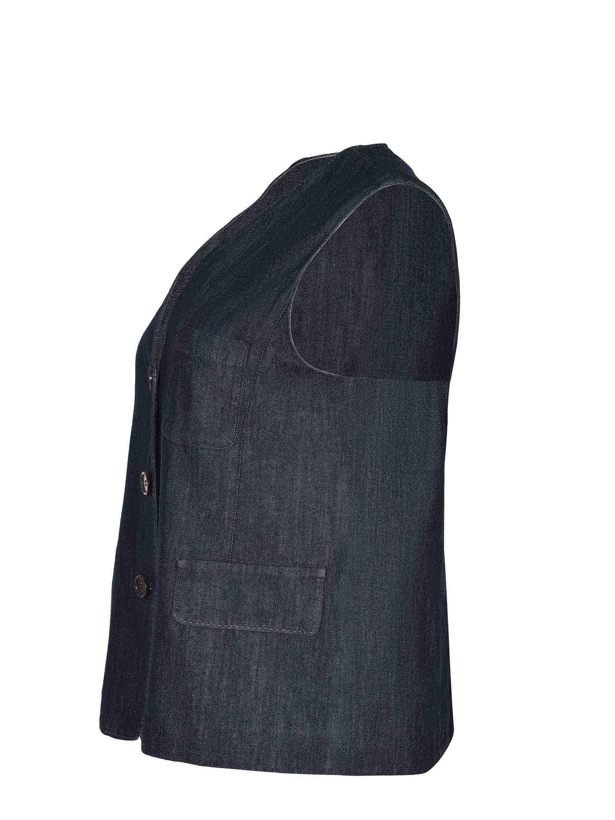 S MAXMARA Vest 2529156011600 299-001 Dark denim