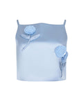 SELF-PORTRAIT Top SS26-174T BLUE Celeste
