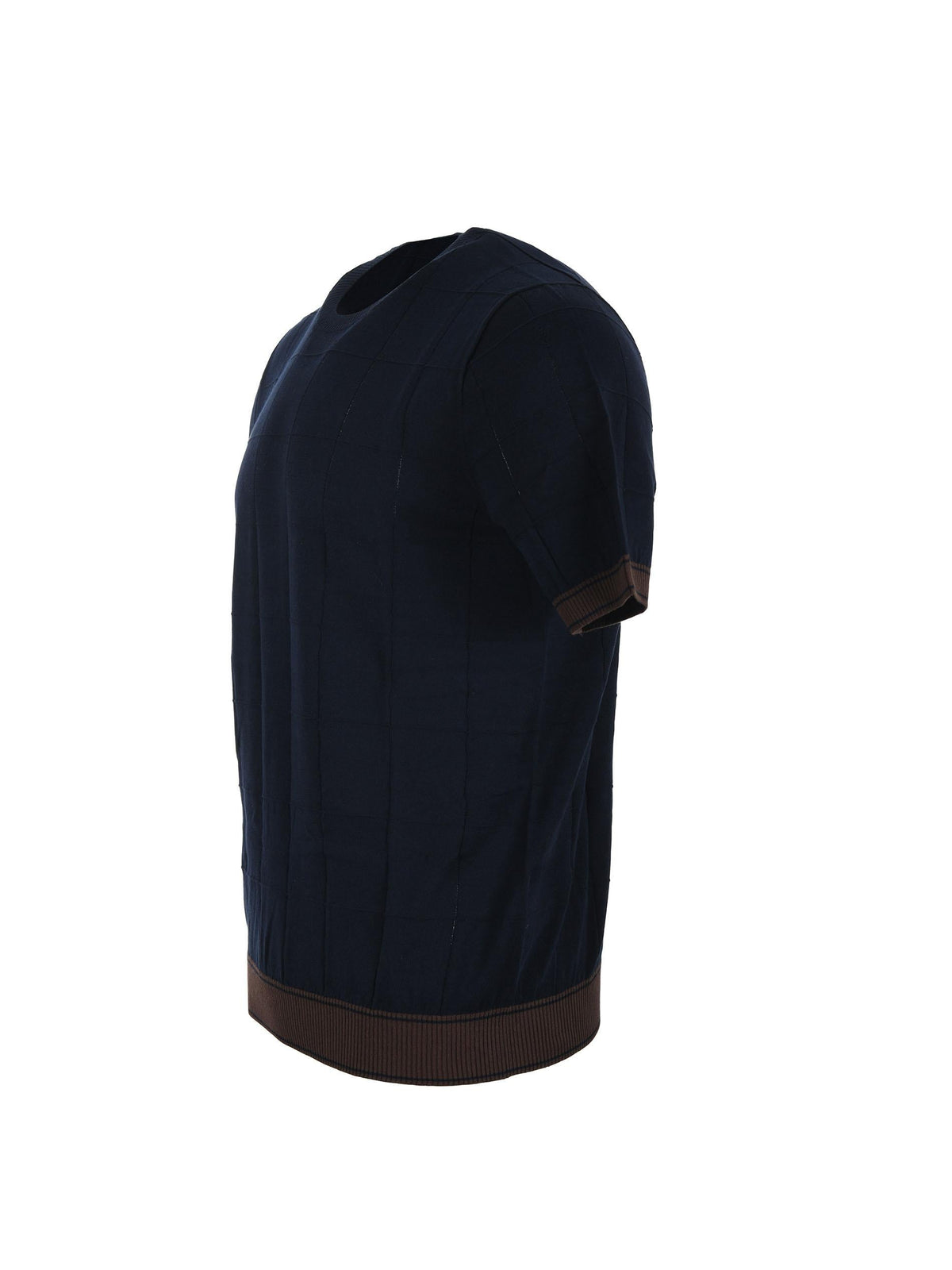 CLAQ T-shirt CQ1200012 BLUE Dark blue/Brown