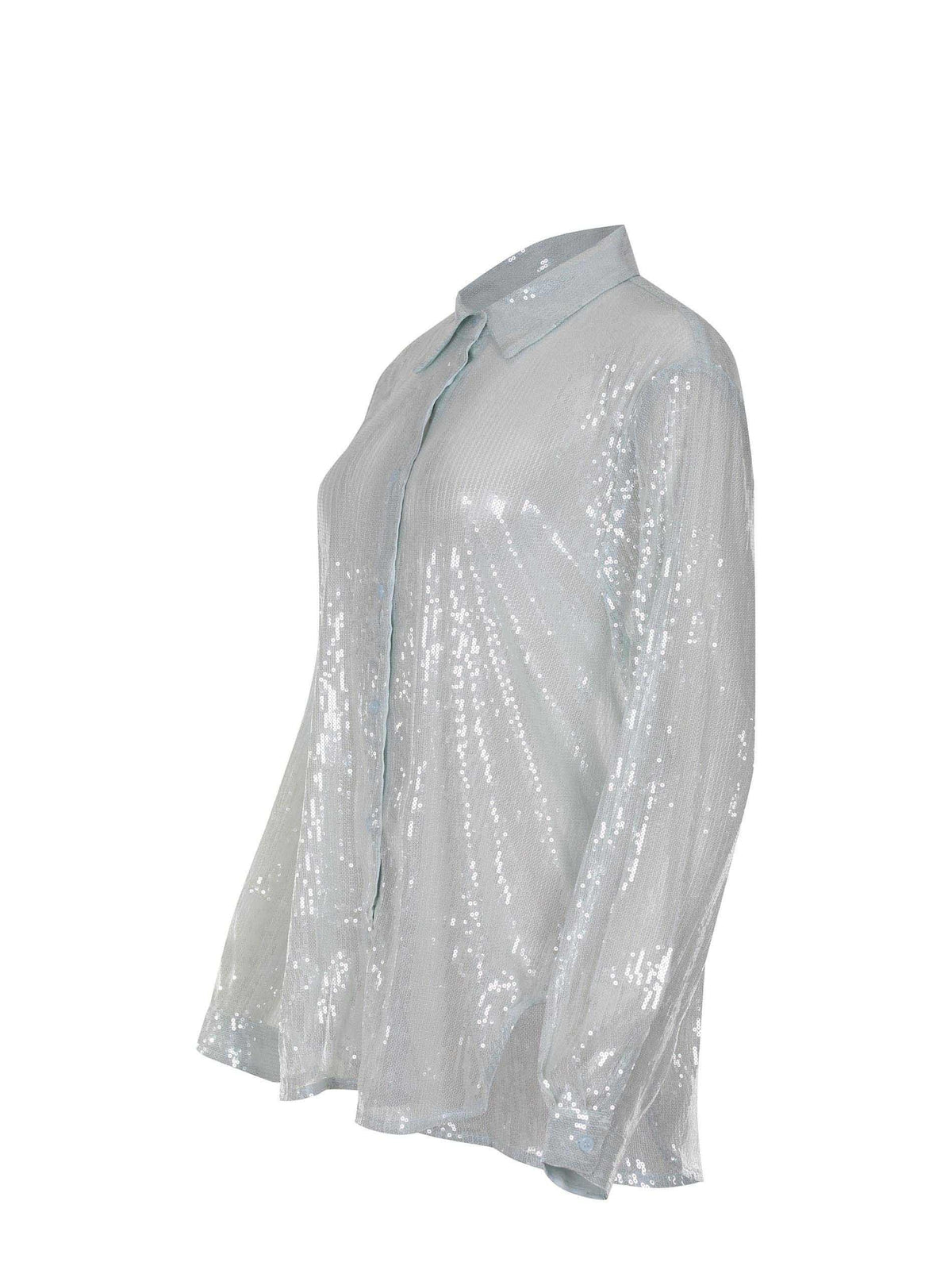 TWENTY FOURHAITCH Shirts A0086-LIGHT BLUE Teal