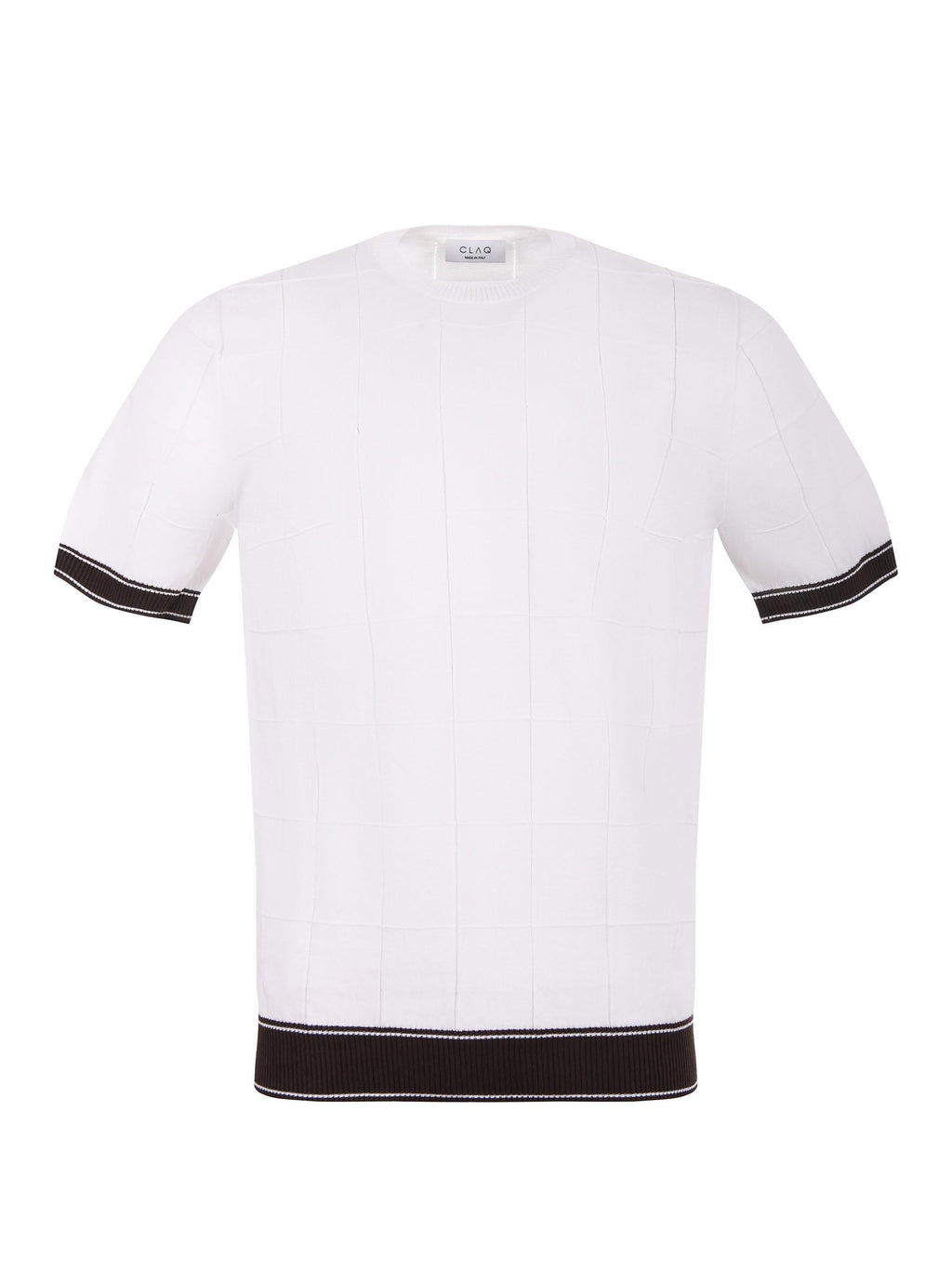 CLAQ T-shirt CQ1200012 WHITE White/brown