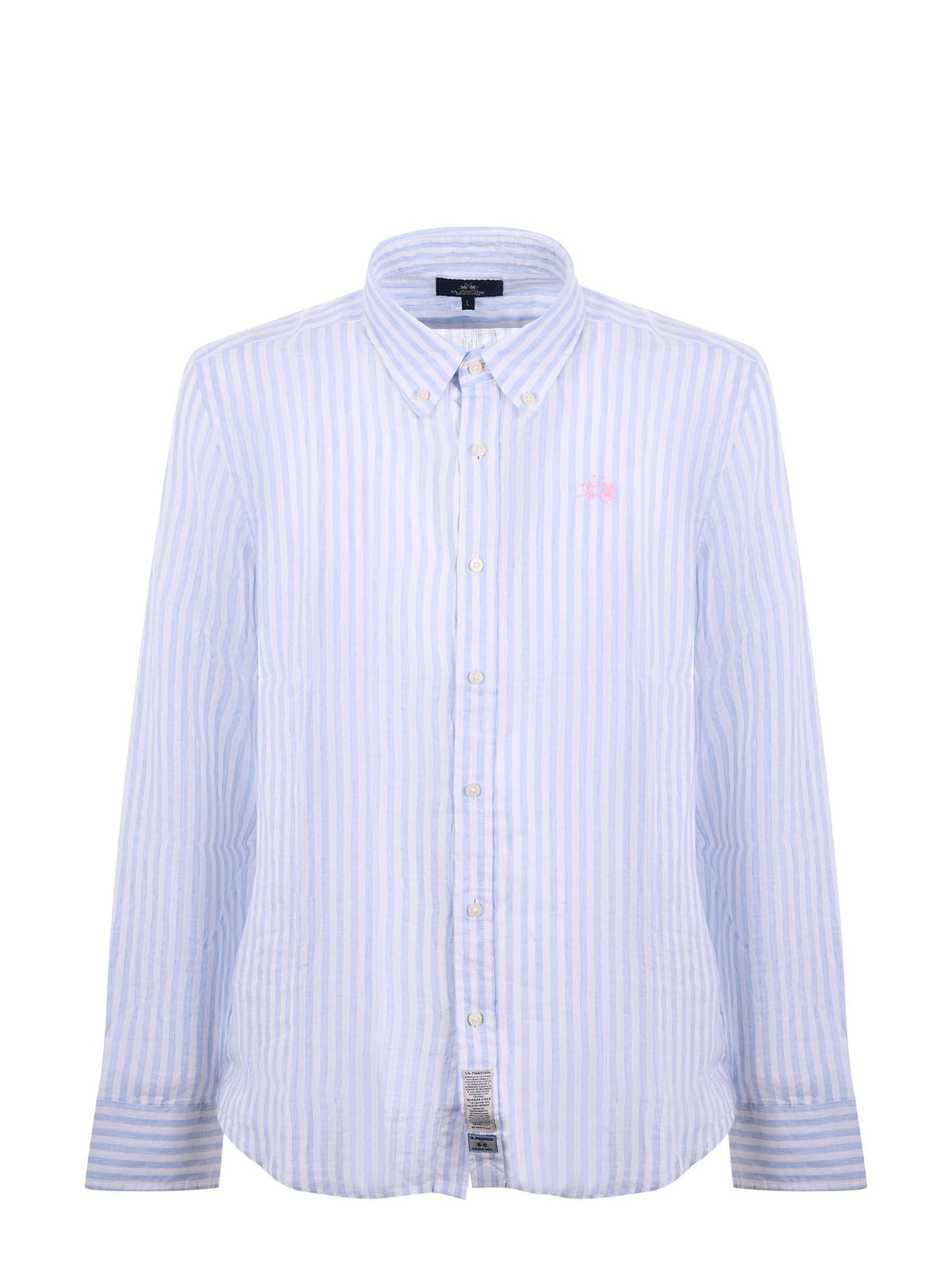 LA MARTINA Shirts MCC012-TL339 S7171 Light blue/white
