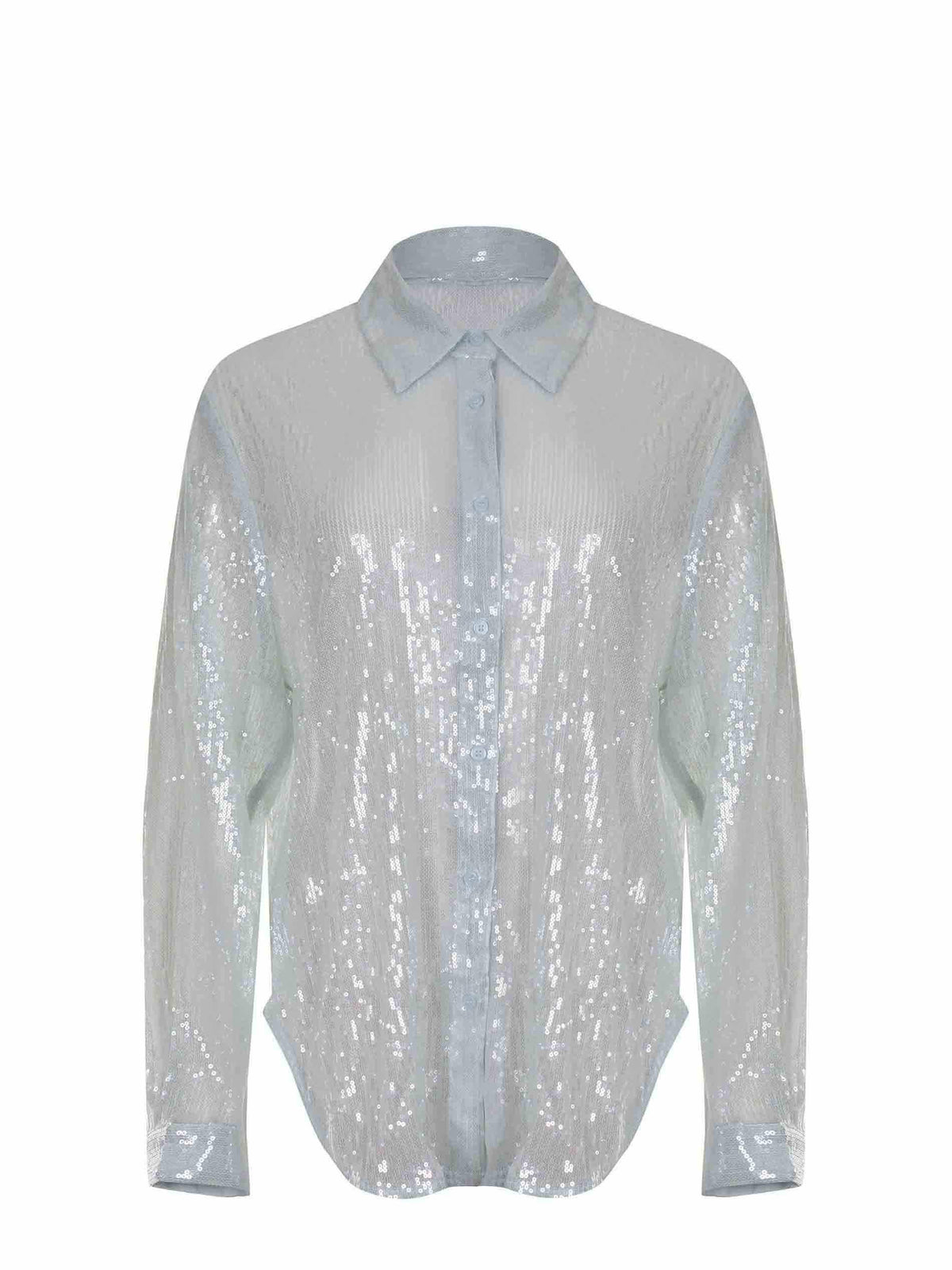 TWENTY FOURHAITCH Shirts A0086-LIGHT BLUE Teal