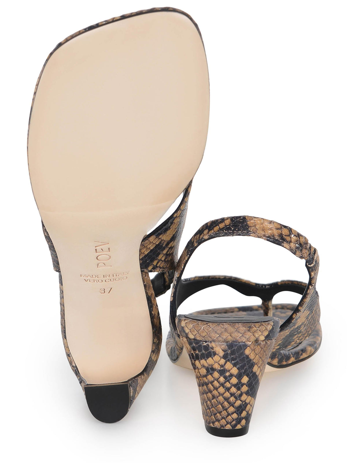POEVE Sandals DDE56 SAND Piton Print