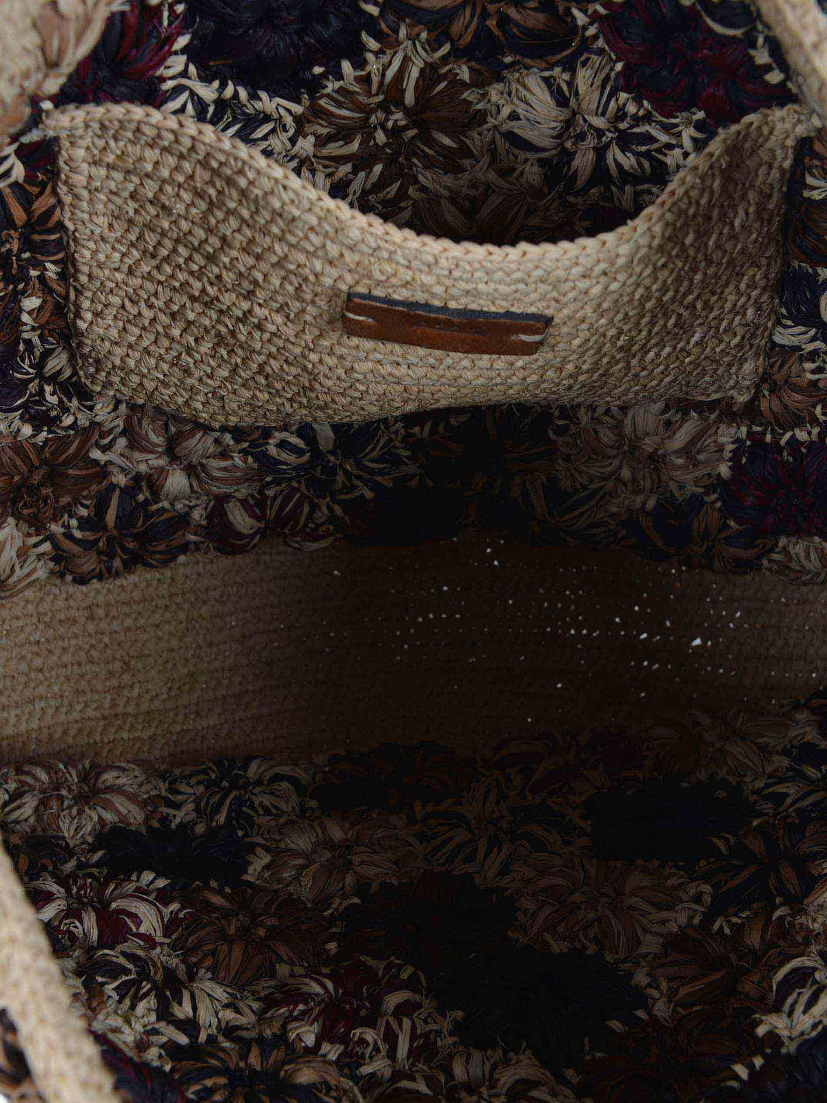 AFAR Bags FLOWER L MULTISTRAW Beige