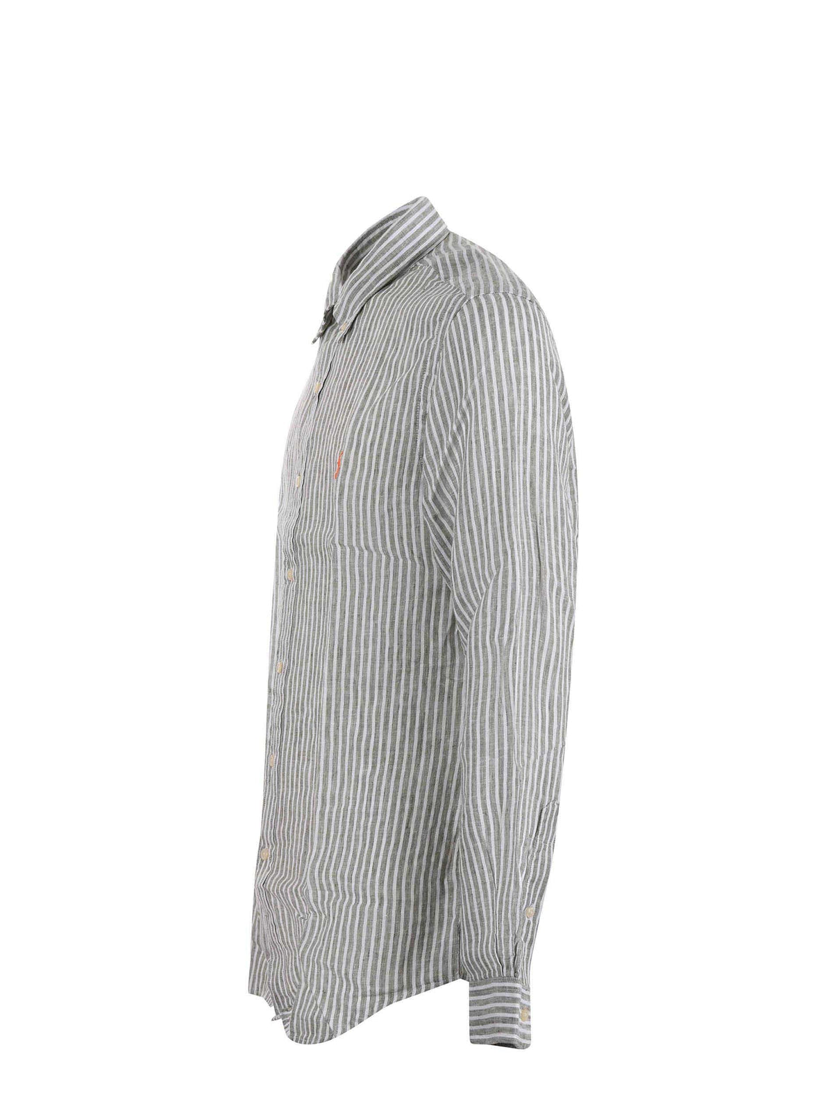 POLO RALPH LAUREN Shirts 710B15594 001 Military Green/White