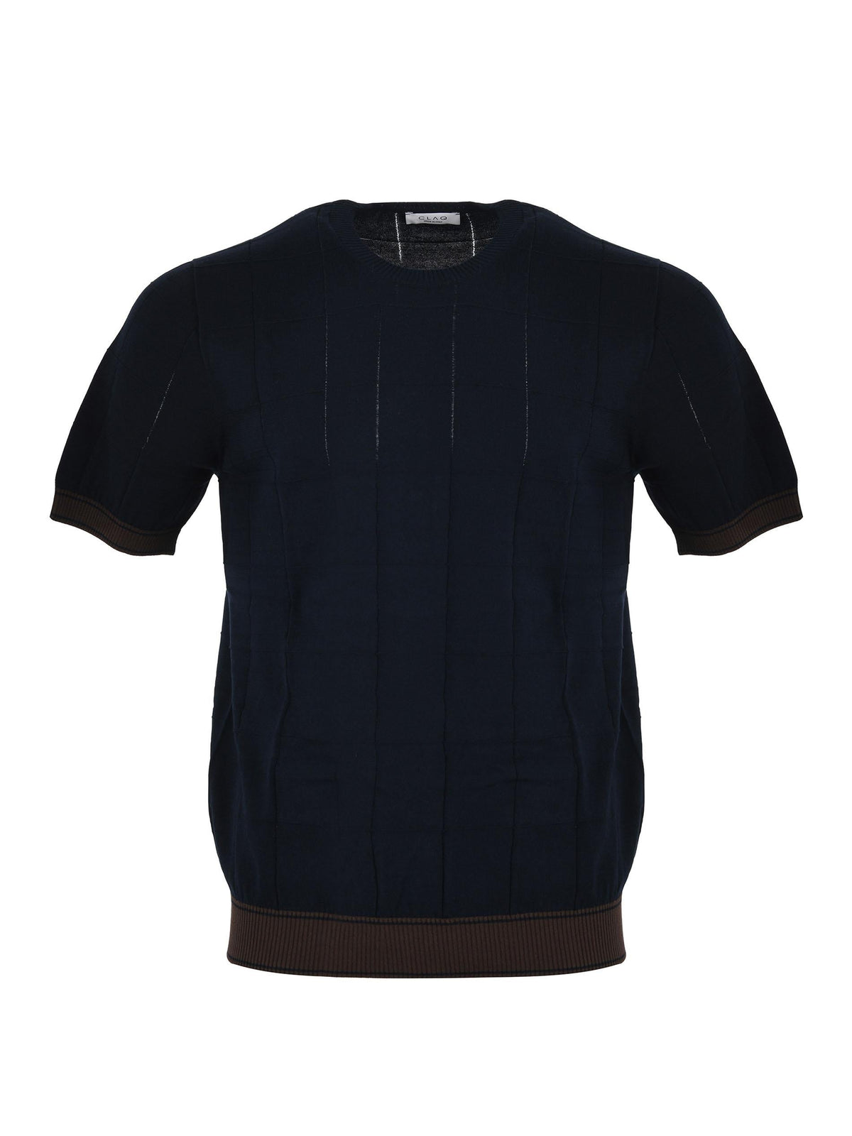 CLAQ T-shirt CQ1200012 BLUE Dark blue/Brown