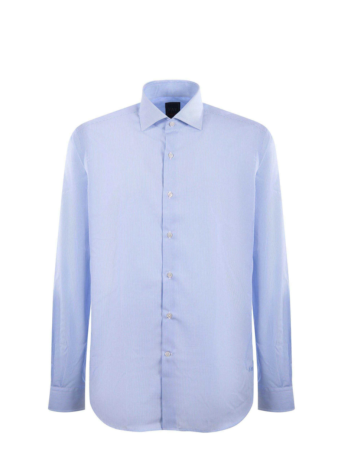 FAY Shirts NCMA1502670 QSQ017D White/light blue