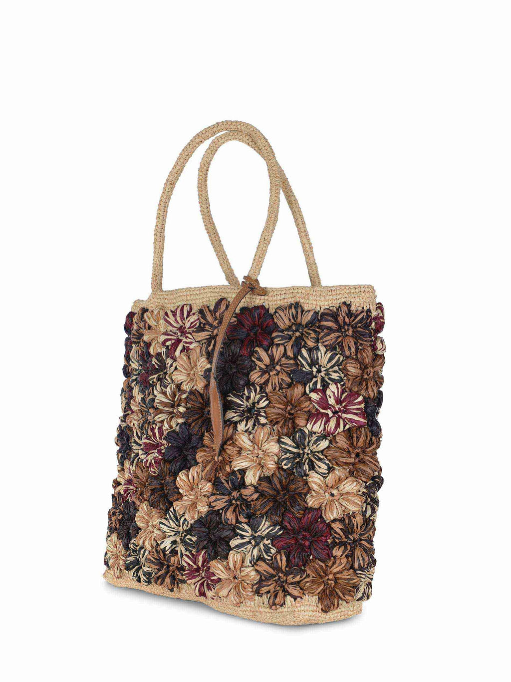 AFAR Bags FLOWER L MULTISTRAW Beige