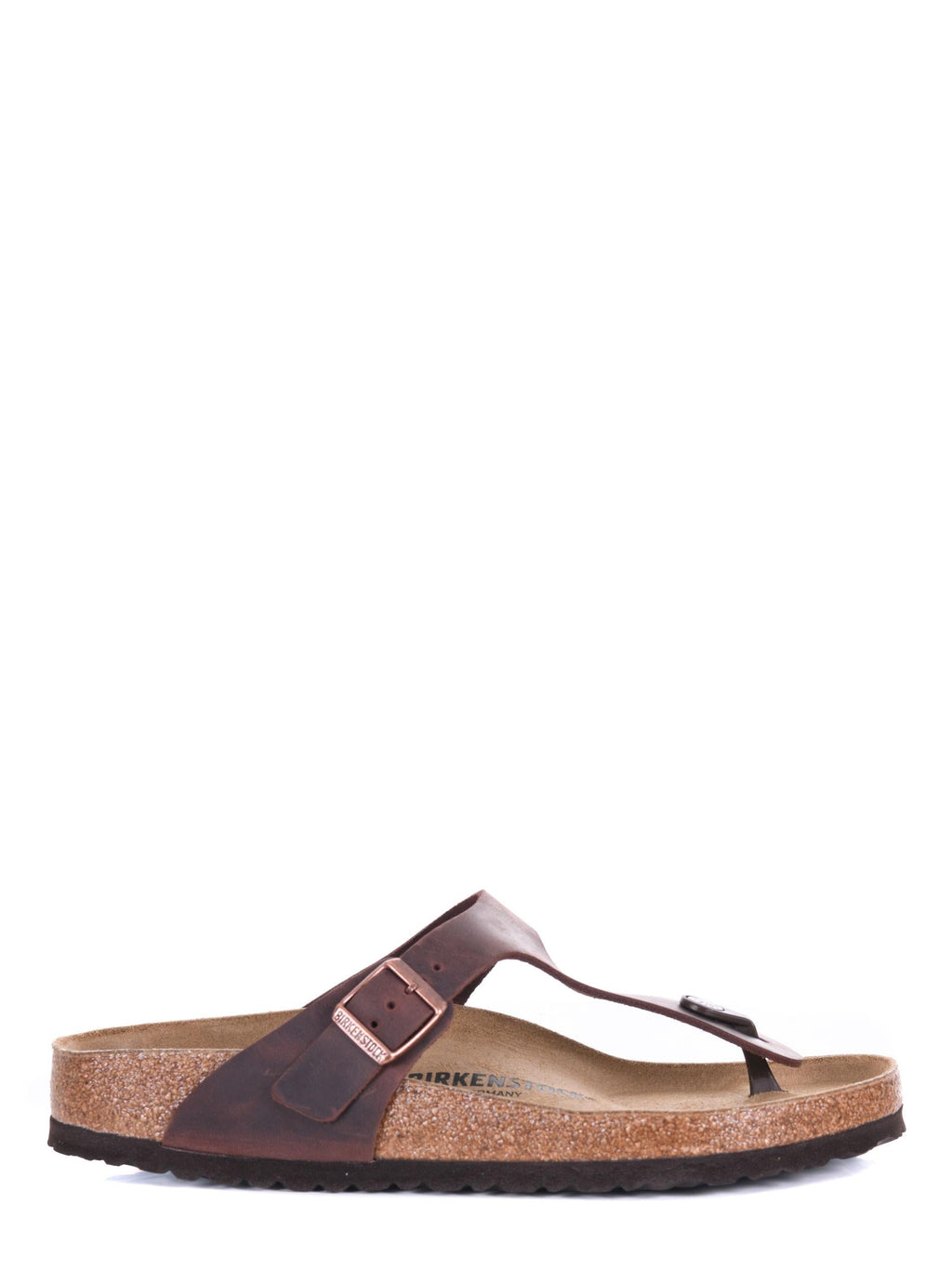 BIRKENSTOCK Slippers 743831 OILED LEATHER Brown