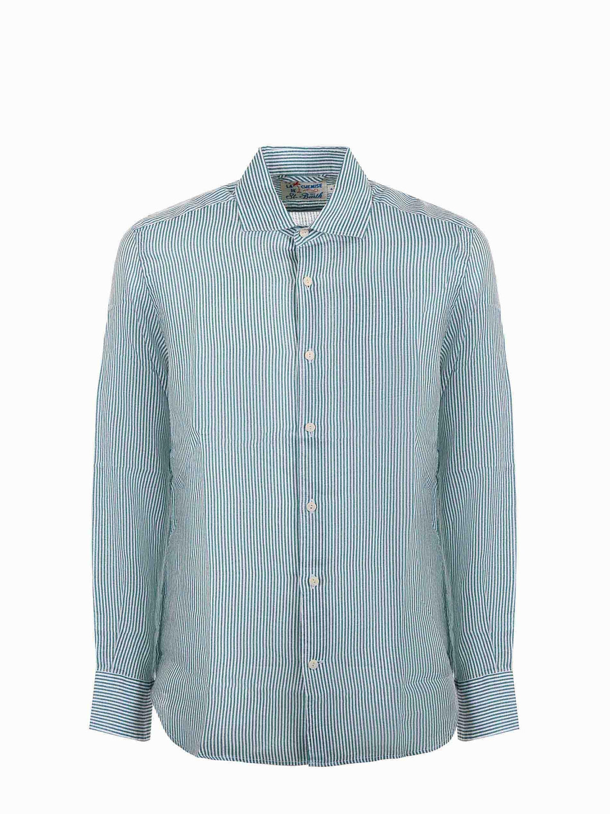 MC2 SAINT BARTH Shirts PAMP001 00963L Green/white