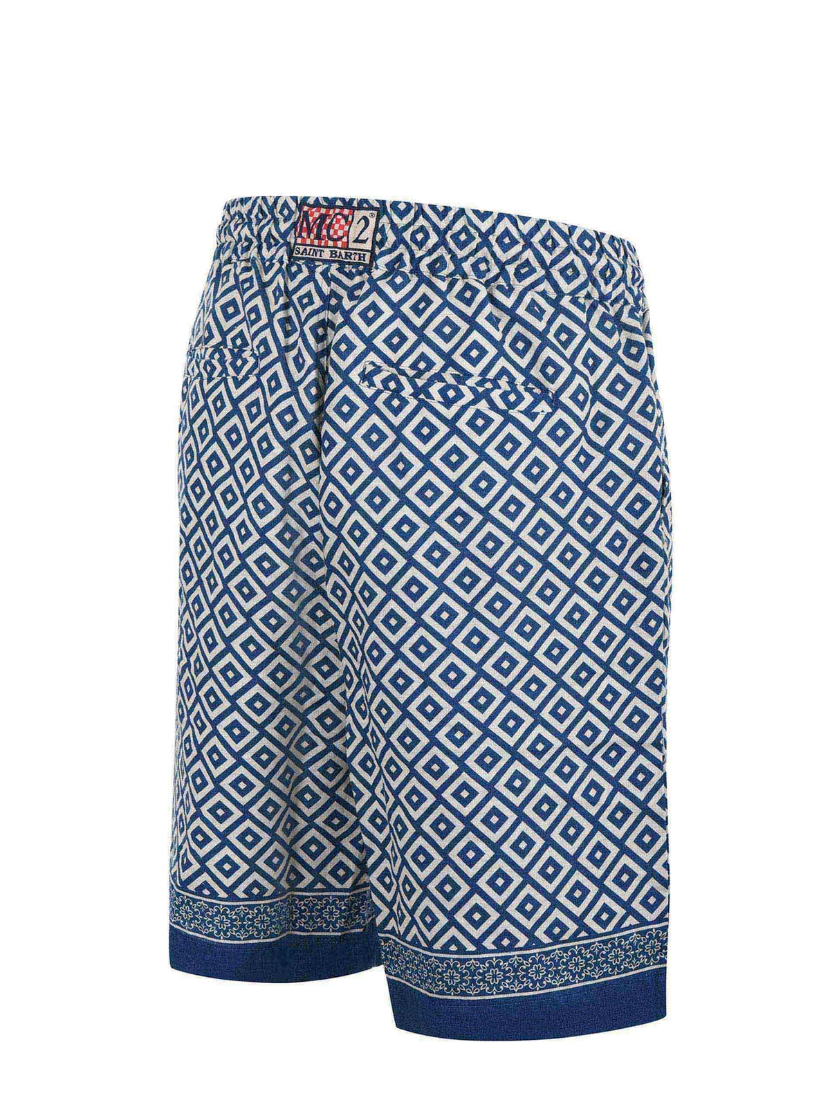 MC2 SAINT BARTH Shorts MRE0004 01099L Blue/Ivory