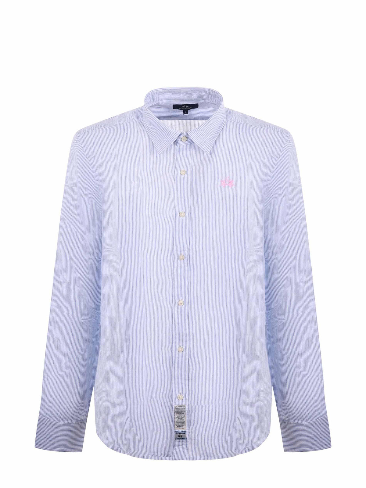LA MARTINA Shirts MCC013-TL340 S7276 White/Light blue