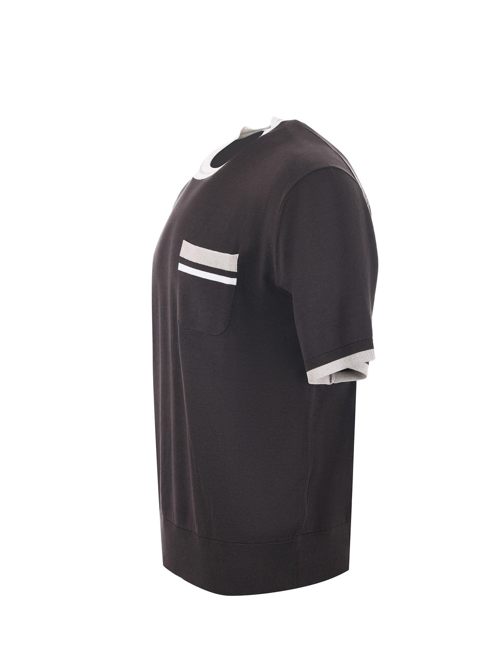 PAOLO PECORA Knitwear A032 F200-2345 Brown/Ivory